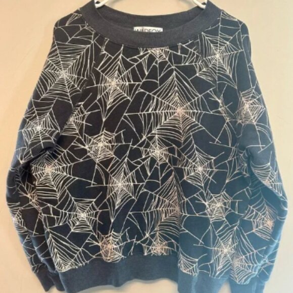 Wildfox Black & White Spiderweb Sweater Small - Picture 1 of 4